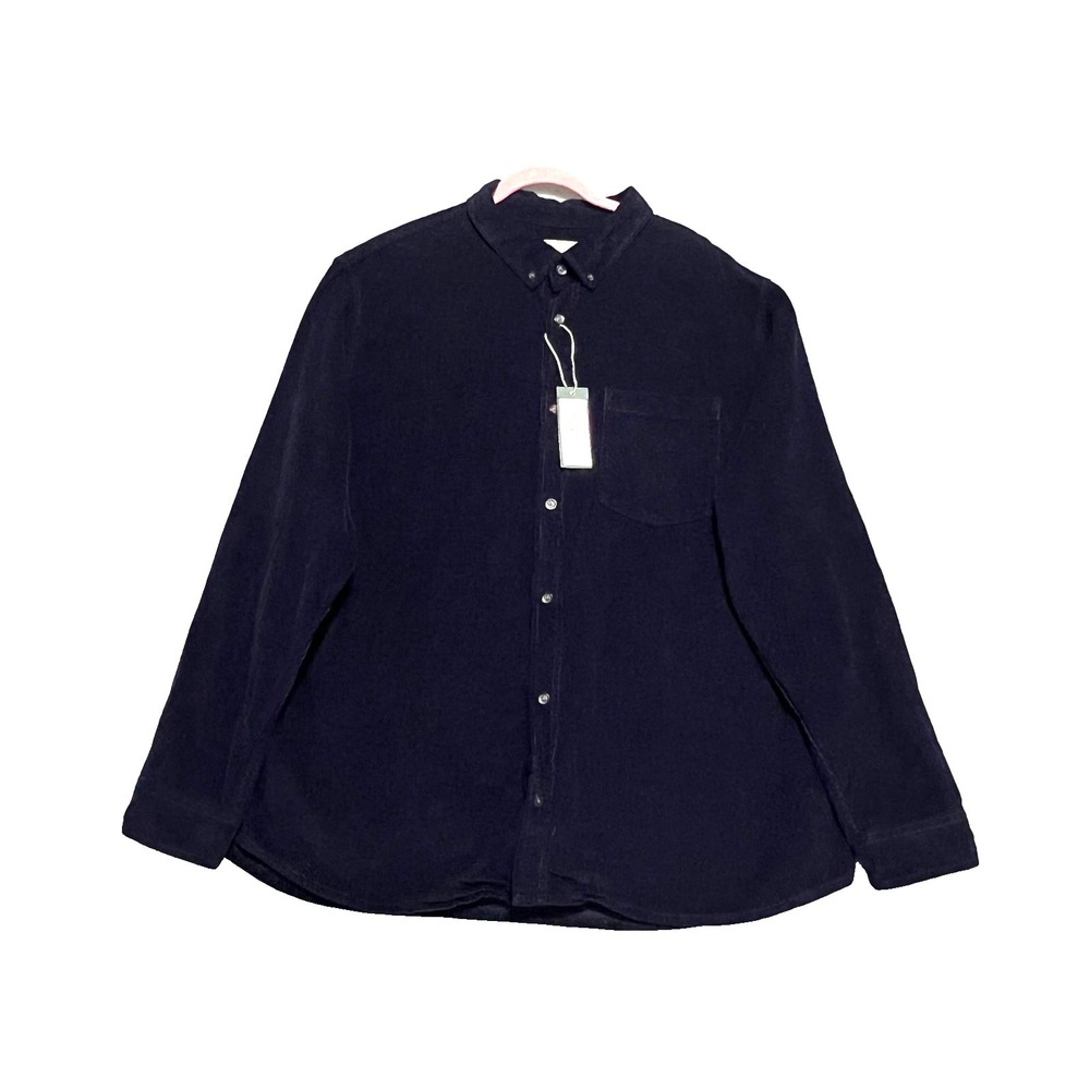 Alpine Design Cord Shirt Navy Size Men's XXL Outdoor Organic Cotton Corduroy 2XL - Picture 2 of 10